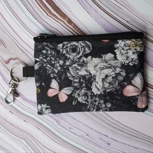 Butterfly Floral Coin Purse Handmade NWOT